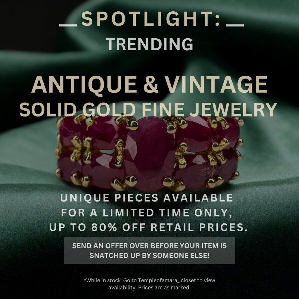 Vintage Estate & Antique Fine Jewelry Sale! Solid Gold 10k 14k 18k Fast Shipping